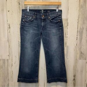 7 For All Mankind Dark Wash Cropped Jeans